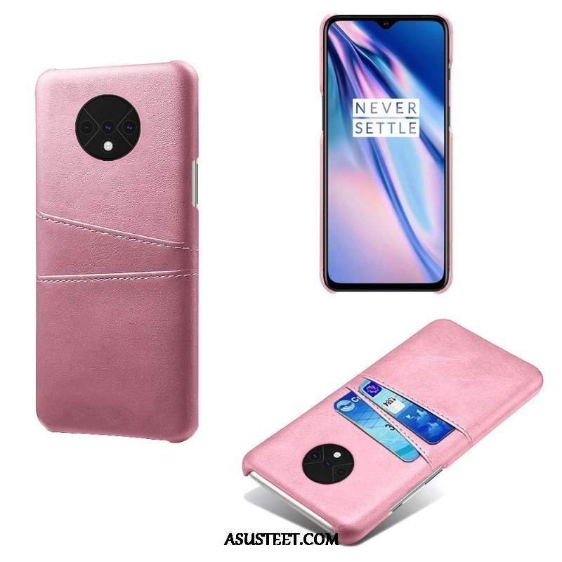 Oneplus 7t Kuoret Kortti Kotelo Kuori Punainen Puhelimen