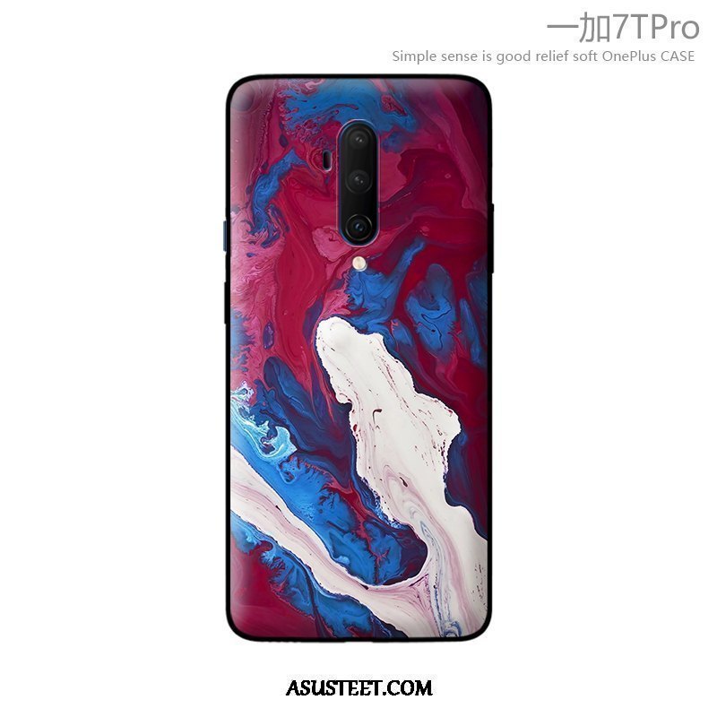 Oneplus 7t Pro Kuori Kuoret Silikoni Puhelimen Tide-brändi Ink Maalaus Ohut