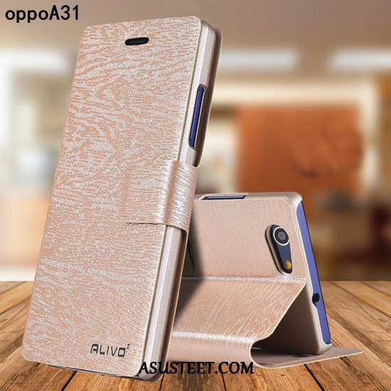 Oppo A31 Kuoret Kova Murtumaton Nahkakotelo Suojaus Jauhe