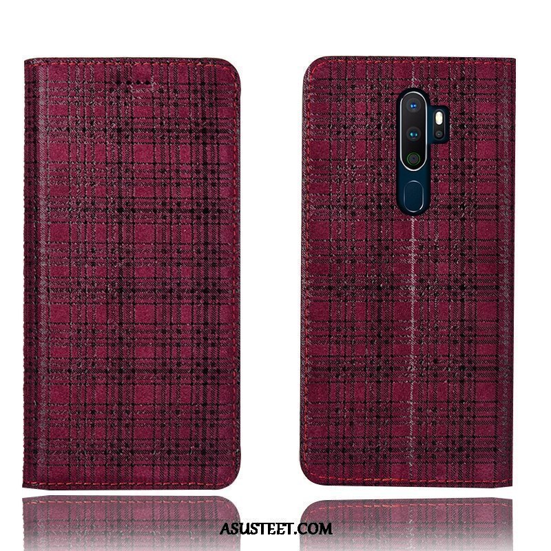 Oppo A9 2020 Kuoret Pleedi Kukkakuvio Nahkakotelo Kuori All Inclusive