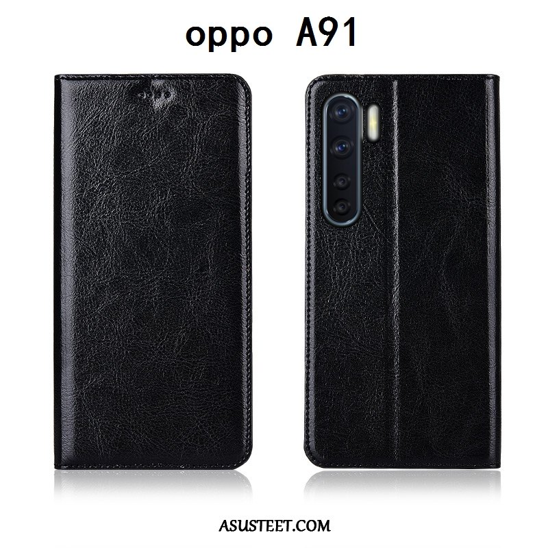 Oppo A91 Kuoret Aito Nahka Pehmeä Neste Kuori Kotelo Puhelimen