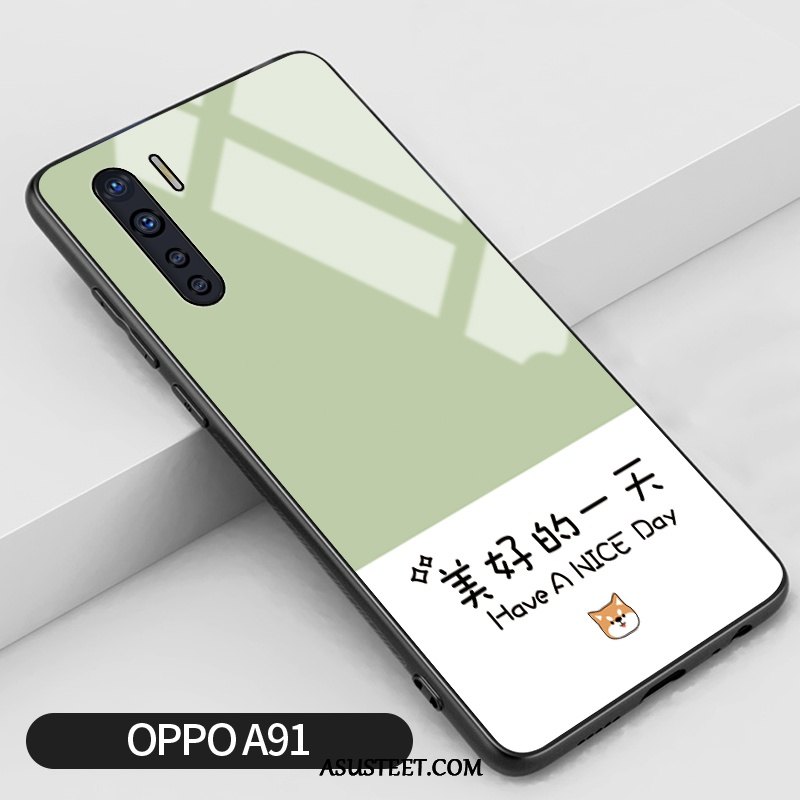 Oppo A91 Kuoret Silikoni Net Red Kotelo Kustannukset Murtumaton