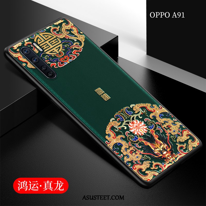 Oppo A91 Kuori Kuoret All Inclusive Net Red Kiinalainen Tyyli Kotelo