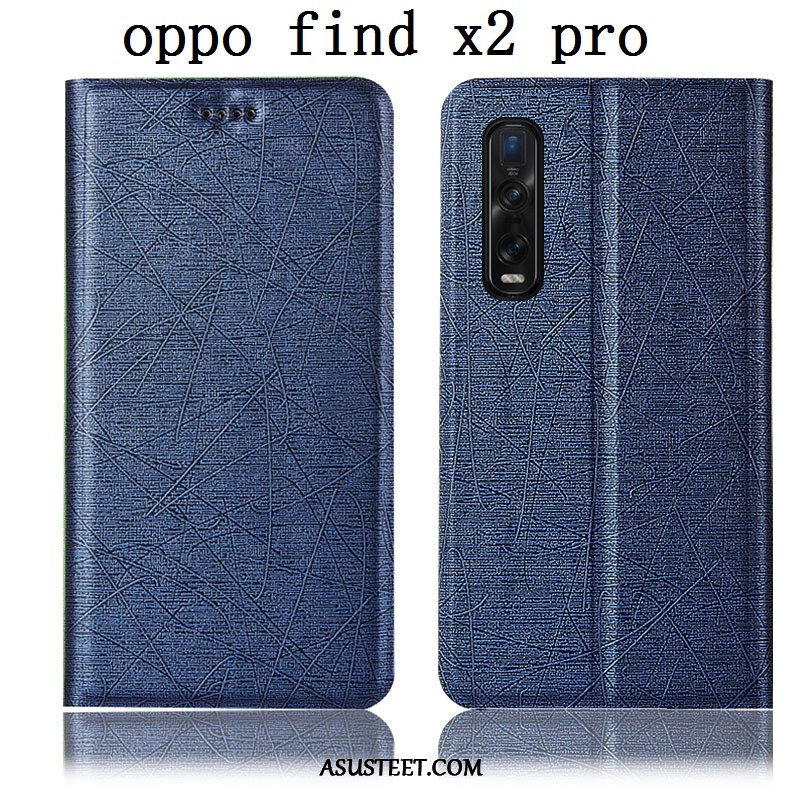 Oppo Find X2 Pro Kuoret Kulta Suojaus Johdin Nahkakotelo Kuori