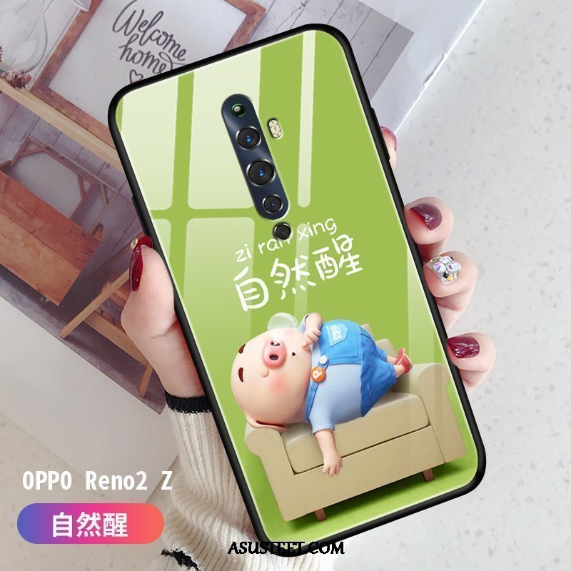 Oppo Reno 2 Z Kuoret Murtumaton Luova Sarjakuva Lasi Karkaisu