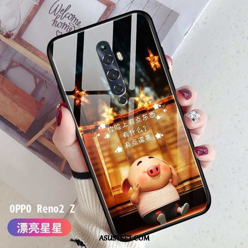 Oppo Reno 2 Z Kuoret Murtumaton Luova Sarjakuva Lasi Karkaisu