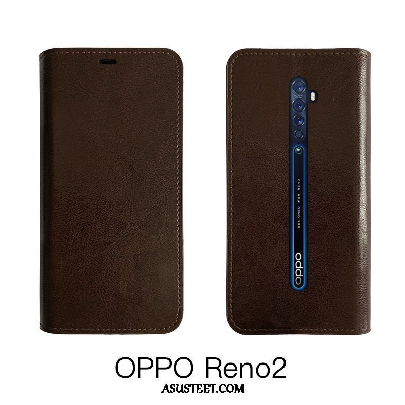 Oppo Reno 2 Z Kuoret Puhelimen Karkaisu Kuori Musta Kotelo