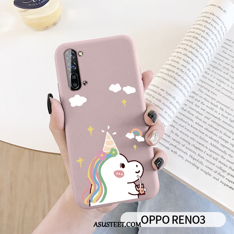 Oppo Reno 3 Kuoret Sarjakuva Luova Persoonallisuus Sateenkaari Pehmeä Neste