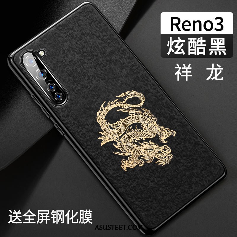 Oppo Reno 3 Kuori Kuoret Kukkakuvio Vihreä Puhelimen Kotelo