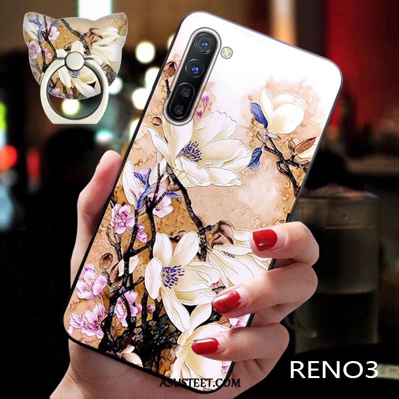 Oppo Reno 3 Kuori Kuoret Sininen Pehmeä Neste Ultra Tuuli Kukka