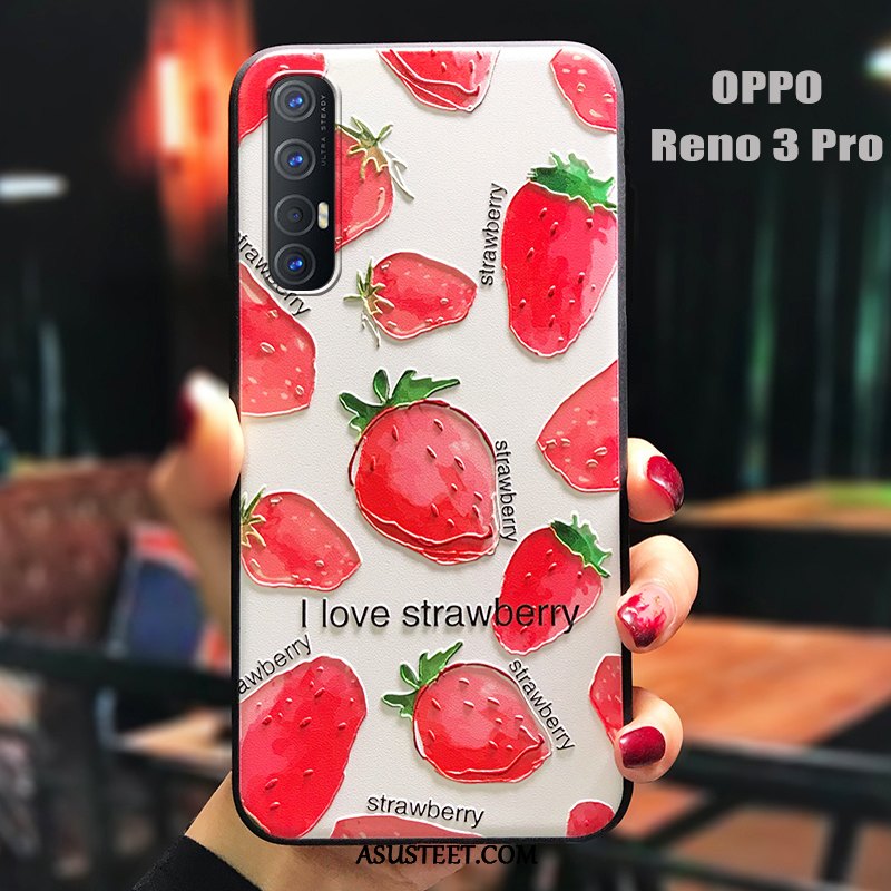 Oppo Reno 3 Pro Kuoret Kotelo Silikoni Pesty Suede Kuori Puhelimen