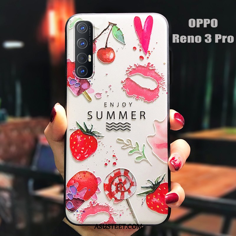 Oppo Reno 3 Pro Kuoret Kotelo Silikoni Pesty Suede Kuori Puhelimen