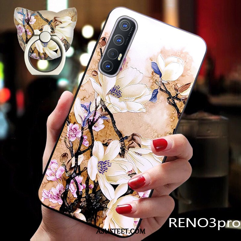 Oppo Reno 3 Pro Kuoret Tide-brändi Pesty Suede Ohut Puhelimen Vihreä