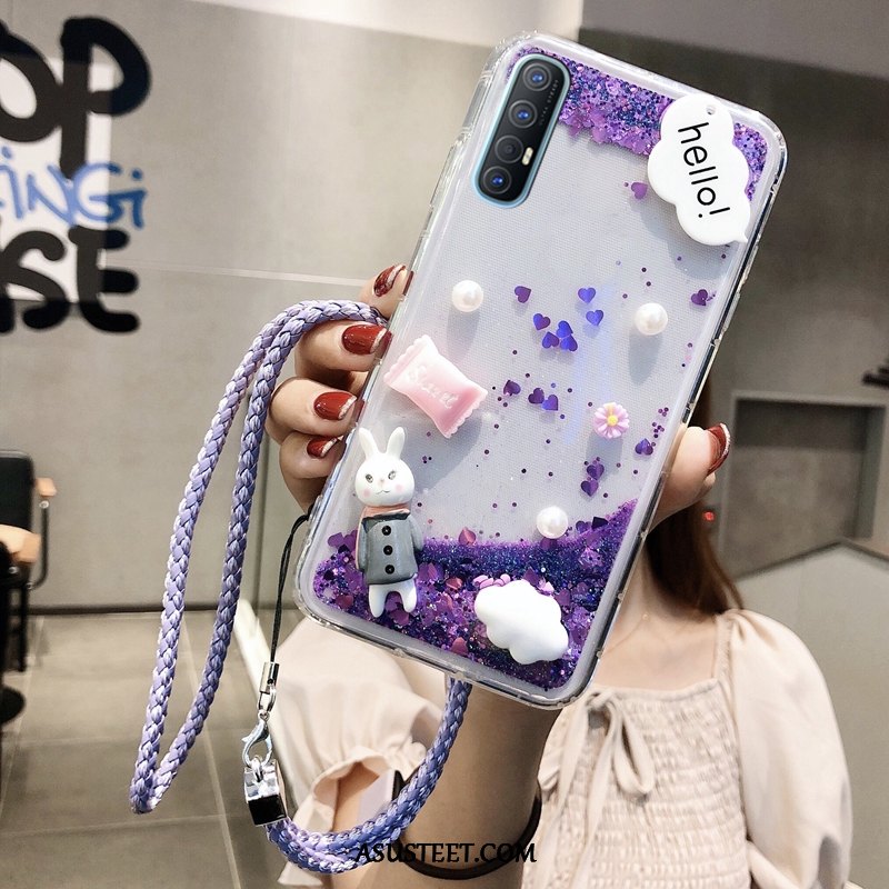 Oppo Reno 3 Pro Kuori Kuoret Violetti Juoksuhiekka Jauhe Murtumaton Puhelimen