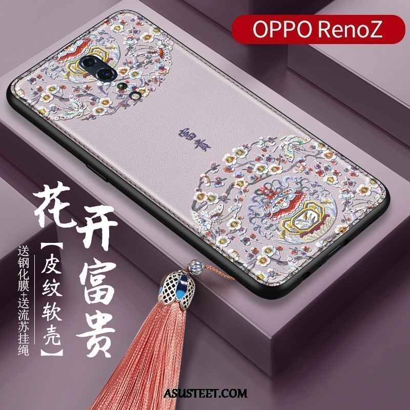 Oppo Reno Z Kuoret Murtumaton Kiinalainen Tyyli Kohokuviointi Palatsi Näytönsuojus