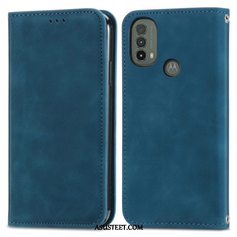 Puhelinkuoret Moto E40 / E30 / E20 Kotelot Flip Skin-touch Design