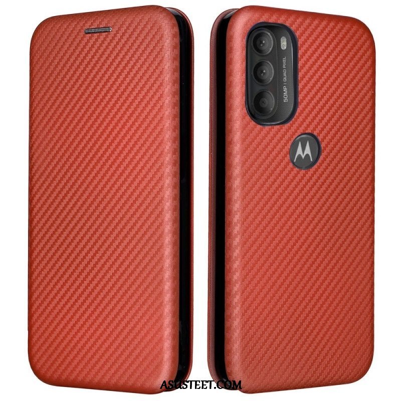 Puhelinkuoret Moto G71 5G Kotelot Flip Värillinen Hiilisilikoni