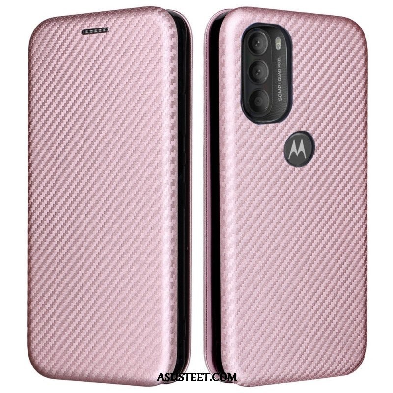 Puhelinkuoret Moto G71 5G Kotelot Flip Värillinen Hiilisilikoni