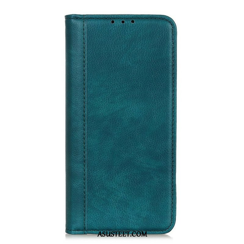 Puhelinkuoret OnePlus Nord 2 5G Kotelot Flip Litchi Split Leather -versio