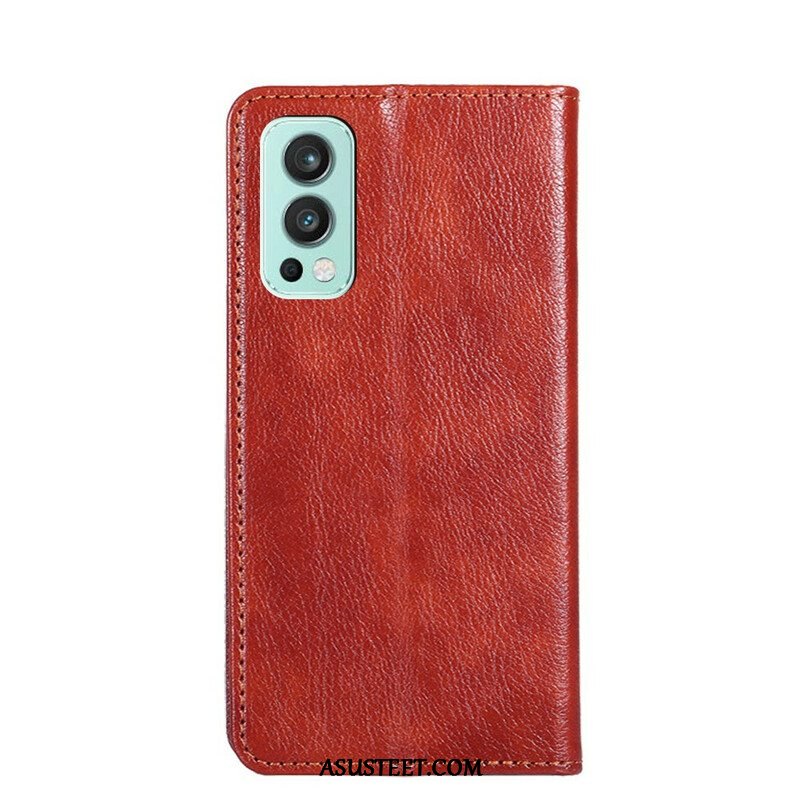 Puhelinkuoret OnePlus Nord 2 5G Kotelot Flip Vintage Nahkatyyli