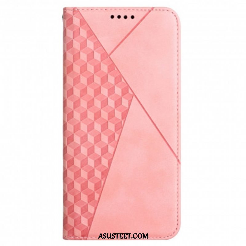 Puhelinkuoret Oppo A94 5G Kotelot Flip Cubic Style Skin-touch