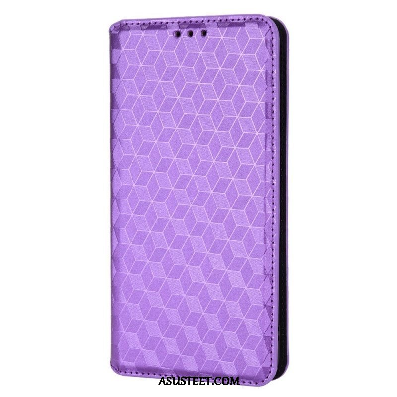 Puhelinkuoret Oppo Find X5 Pro Kotelot Flip 3d Diamond Leather Effect