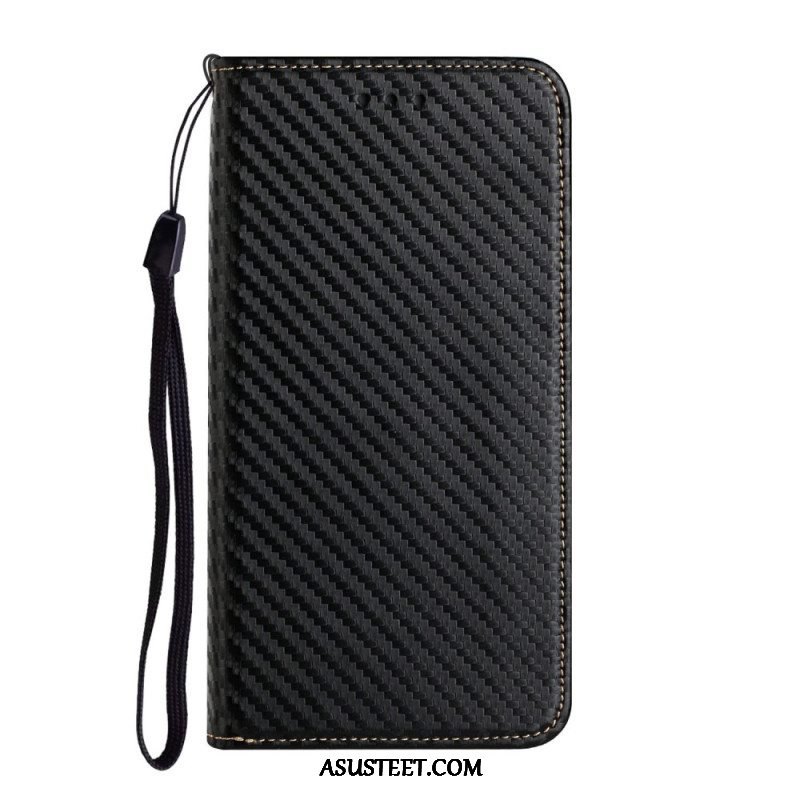 Puhelinkuoret Samsung Galaxy A54 5G Suojaketju Kuori Kotelot Flip Strappy Carbon Fiber Style