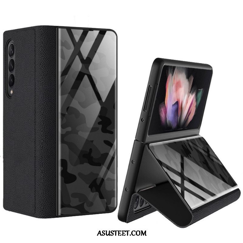 Puhelinkuoret Samsung Galaxy Z Fold 3 5G Kotelot Flip Naamiointi Karkaistua Lasia