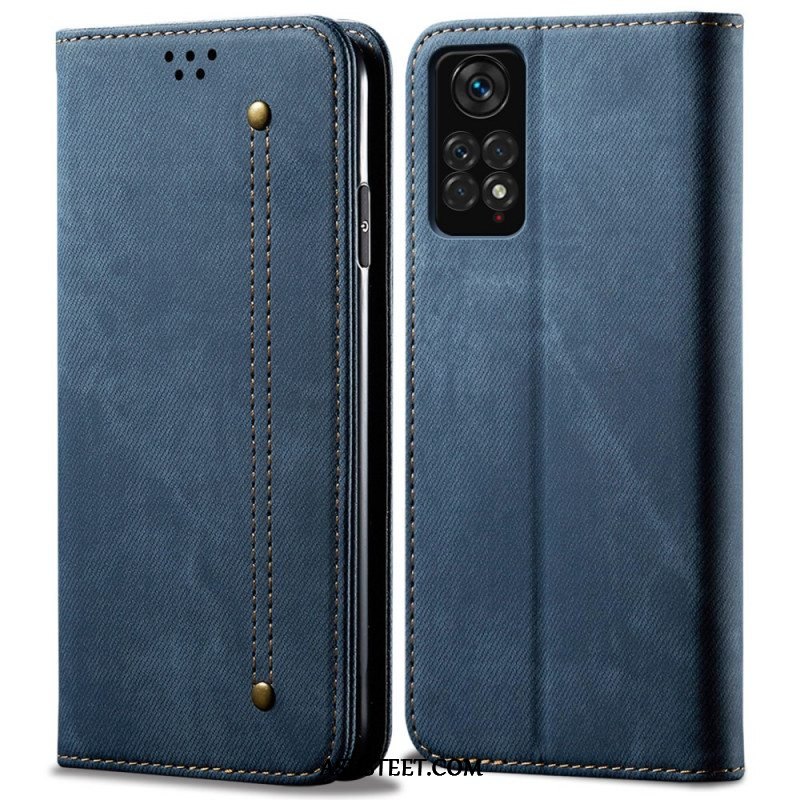 Puhelinkuoret Xiaomi Redmi Note 11 / 11S Kotelot Flip Denim Kangas