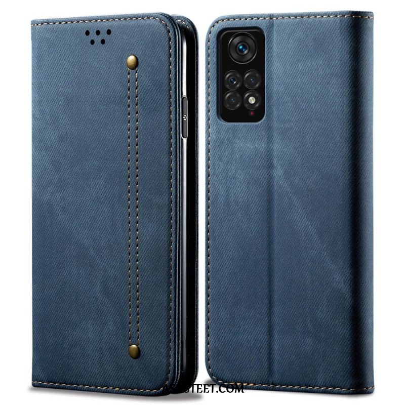 Puhelinkuoret Xiaomi Redmi Note 11 Pro / 11 Pro 5G Kotelot Flip Denim Kangas