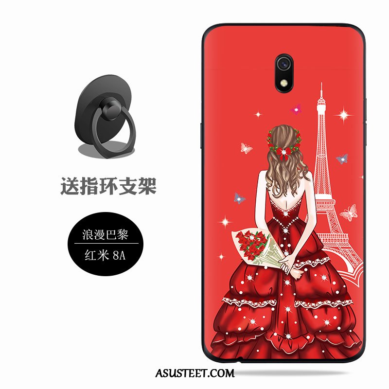 Redmi 8a Kuoret Murtumaton Pesty Suede Kuori Puhelimen Punainen