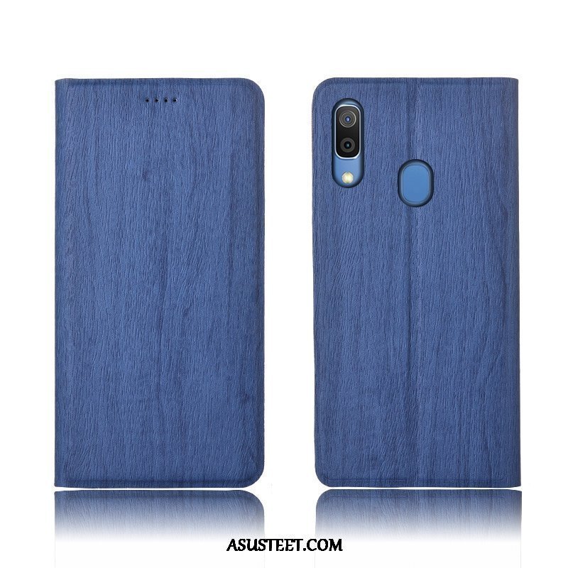 Samsung Galaxy A20e Kuori Kuoret Puu Silikoni Pesty Suede Puhelimen