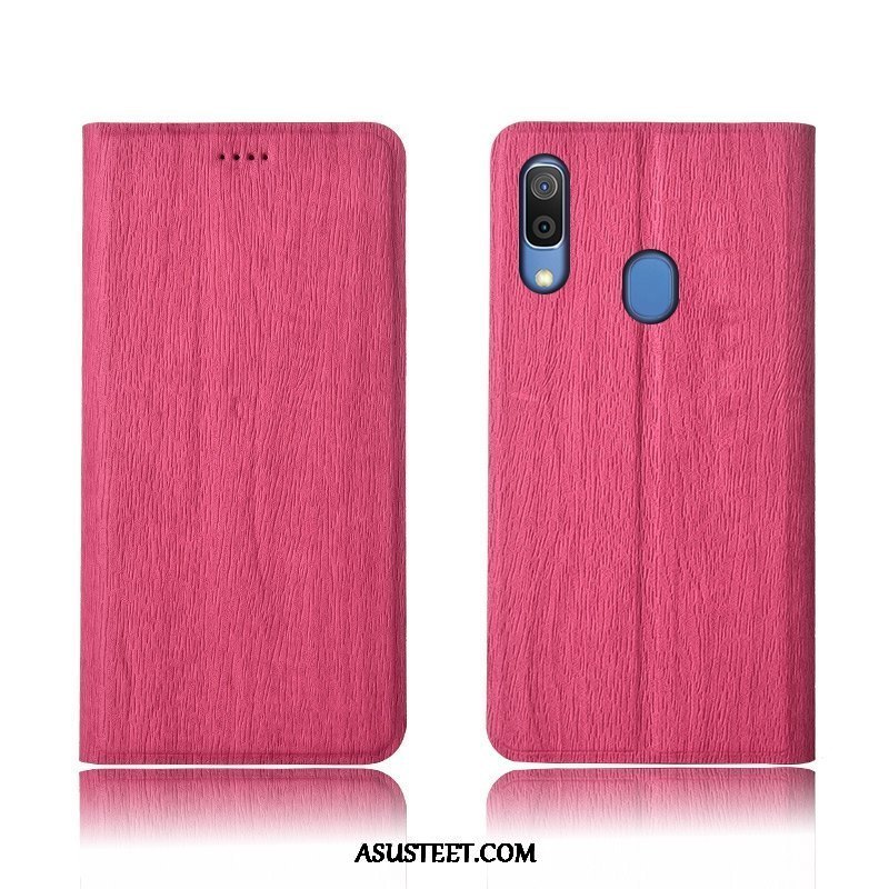 Samsung Galaxy A20e Kuori Kuoret Puu Silikoni Pesty Suede Puhelimen