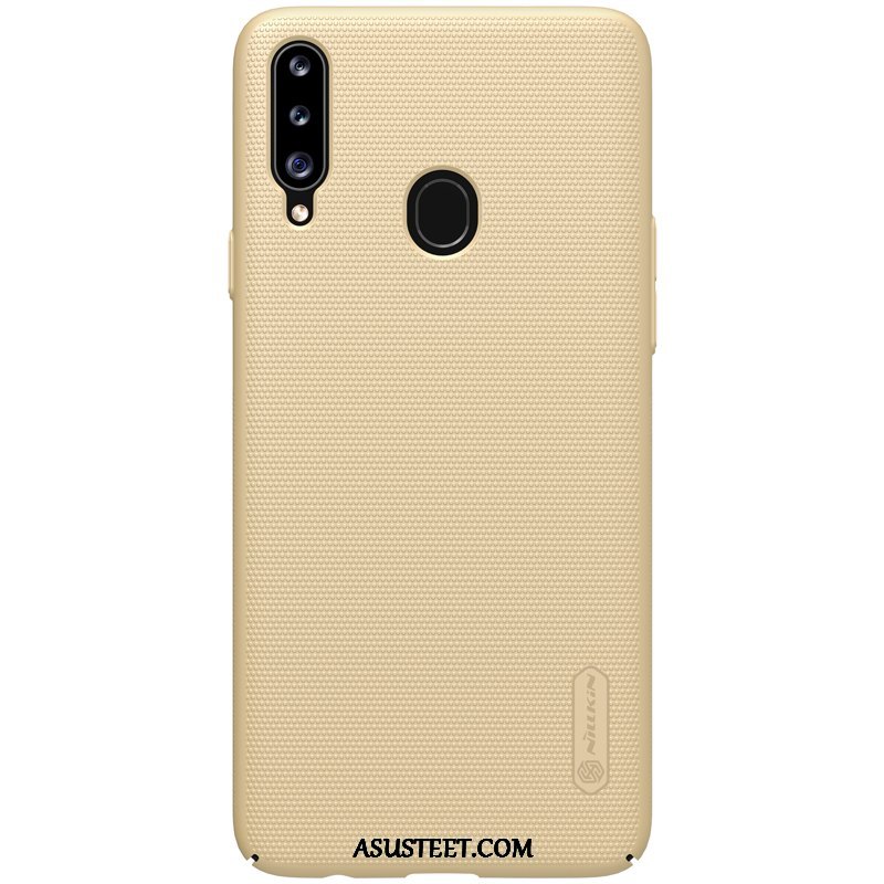 Samsung Galaxy A20s Kuoret Kotelo Pesty Suede Suojaus Tuki Kova