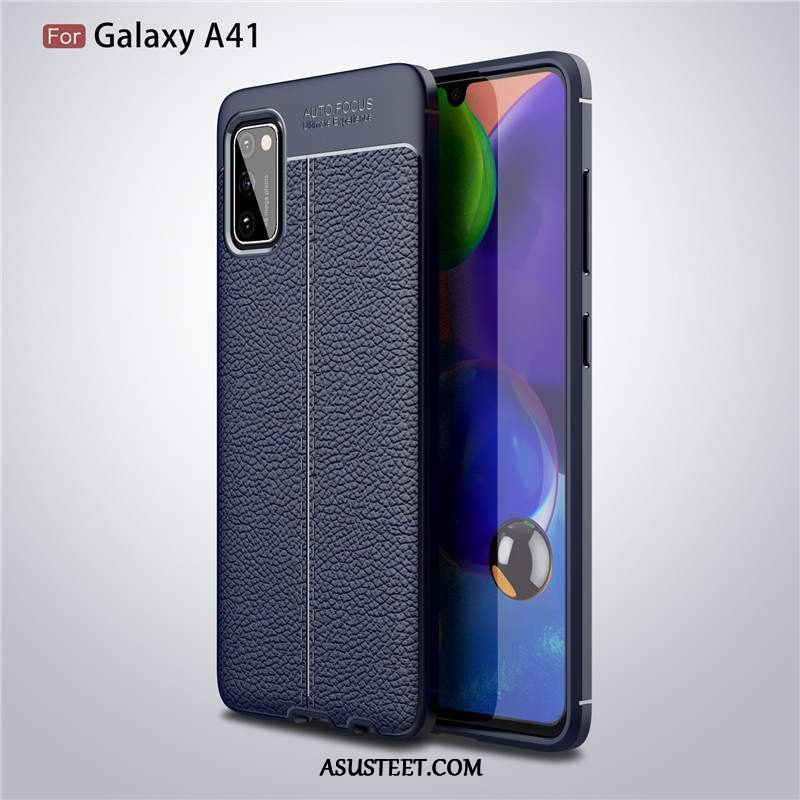 Samsung Galaxy A41 Kuoret Kotelo Musta Liukumaton Ylellisyys Kukkakuvio