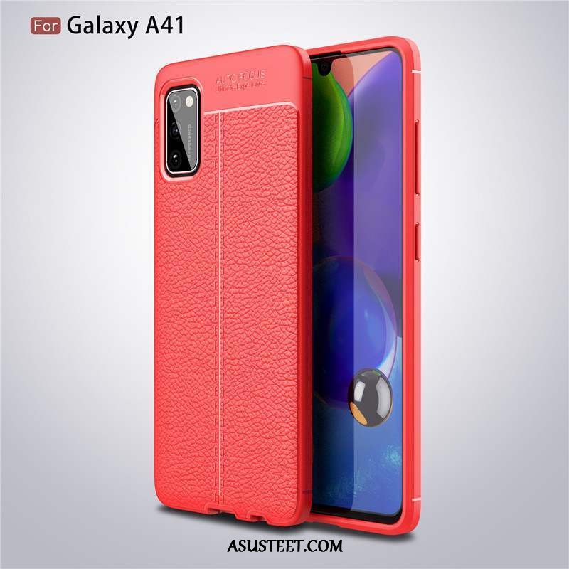 Samsung Galaxy A41 Kuoret Kotelo Musta Liukumaton Ylellisyys Kukkakuvio