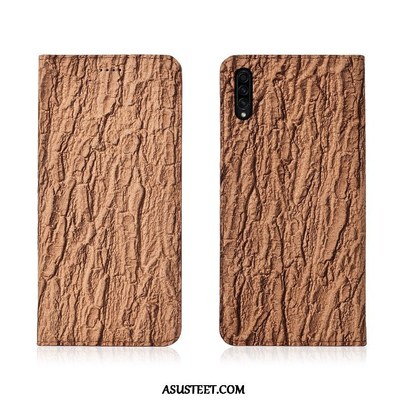 Samsung Galaxy A50s Kuori Kuoret Pesty Suede Valkoinen Nahka Tähti Tide-brändi