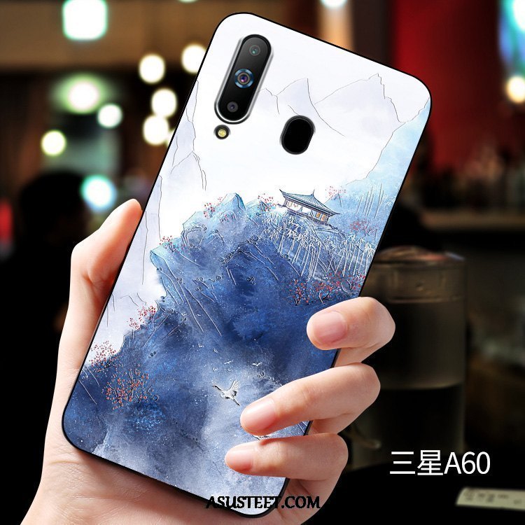 Samsung Galaxy A60 Kuoret Tähti Murtumaton All Inclusive Silikoni Pesty Suede