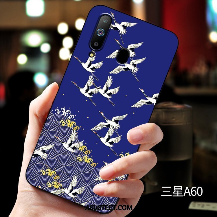 Samsung Galaxy A60 Kuoret Tähti Murtumaton All Inclusive Silikoni Pesty Suede