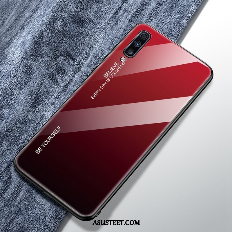 Samsung Galaxy A70 Kuori Kuoret Kaltevuus Lasi Net Red Kotelo