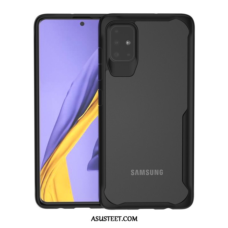 Samsung Galaxy A71 Kuoret Läpinäkyvä Kiinteä Väri Tähti Punainen All Inclusive