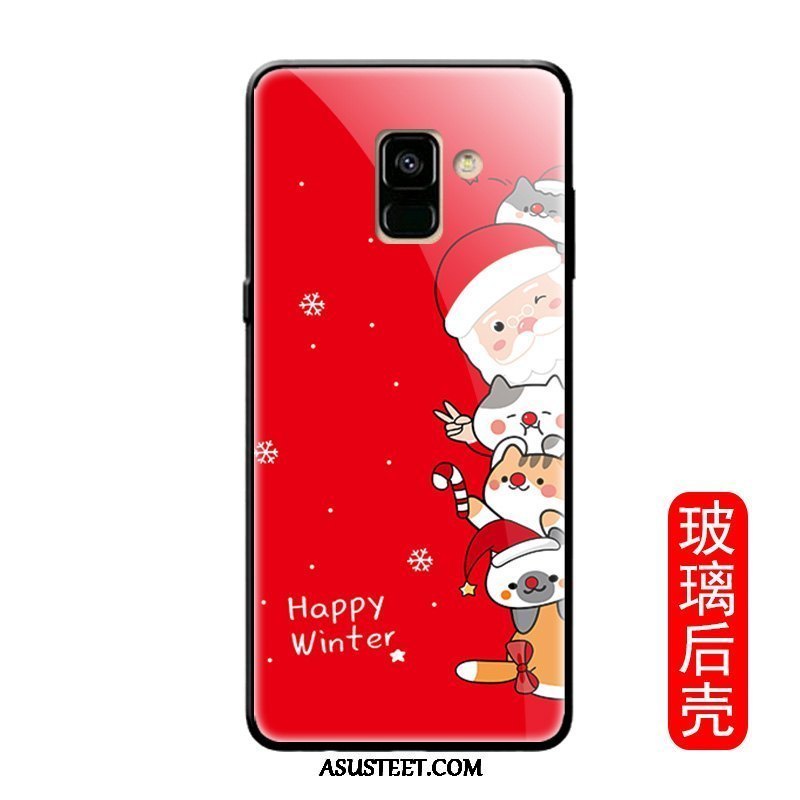 Samsung Galaxy A8 Kuoret Kotelo Lasi Joulu Suojaus Net Red