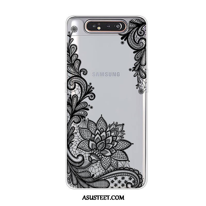 Samsung Galaxy A80 Kuoret Tähti Silikoni Harmaa All Inclusive Kuori