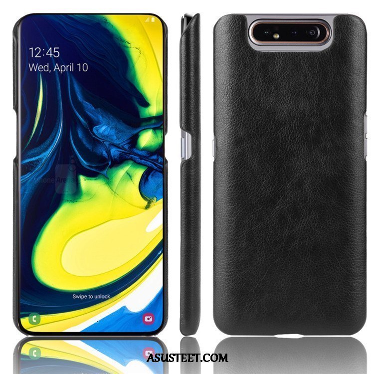 Samsung Galaxy A80 Kuori Kuoret Suojaus Kova Kukkakuvio Nahka