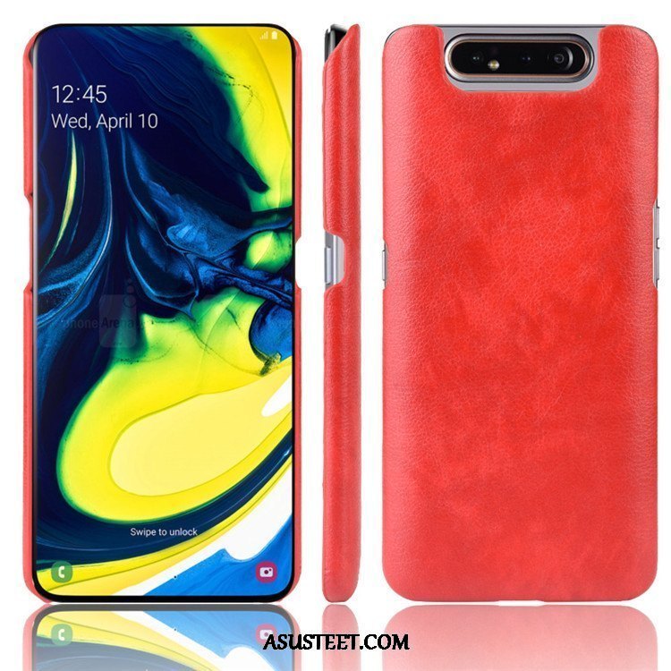 Samsung Galaxy A80 Kuori Kuoret Suojaus Kova Kukkakuvio Nahka