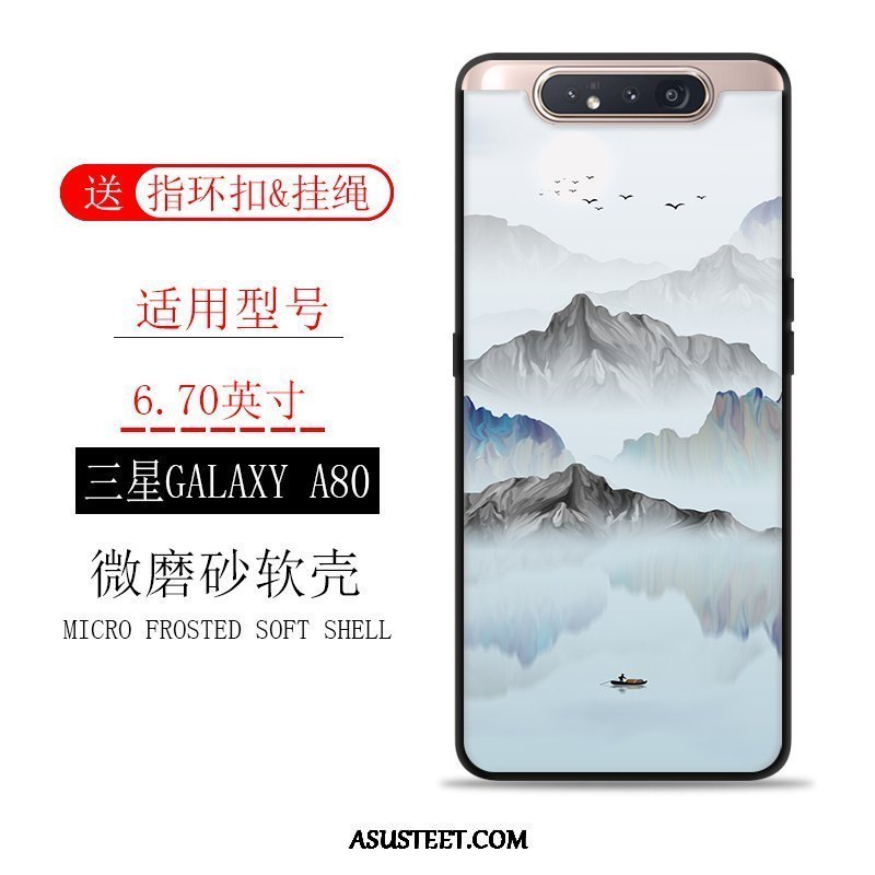 Samsung Galaxy A80 Kuori Kuoret Suojaus Puhelimen Tuuli Murtumaton Pesty Suede