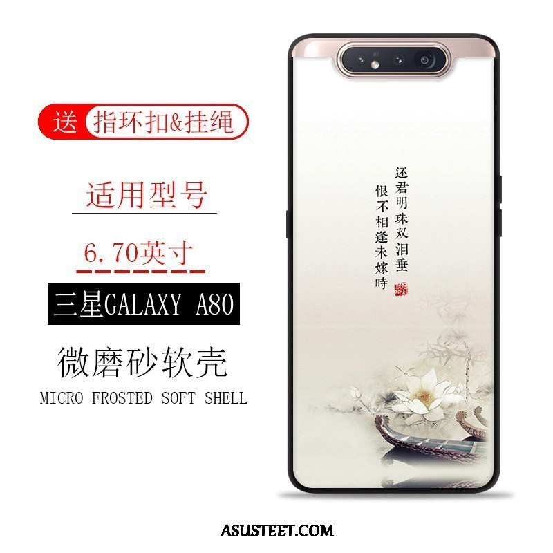 Samsung Galaxy A80 Kuori Kuoret Suojaus Puhelimen Tuuli Murtumaton Pesty Suede