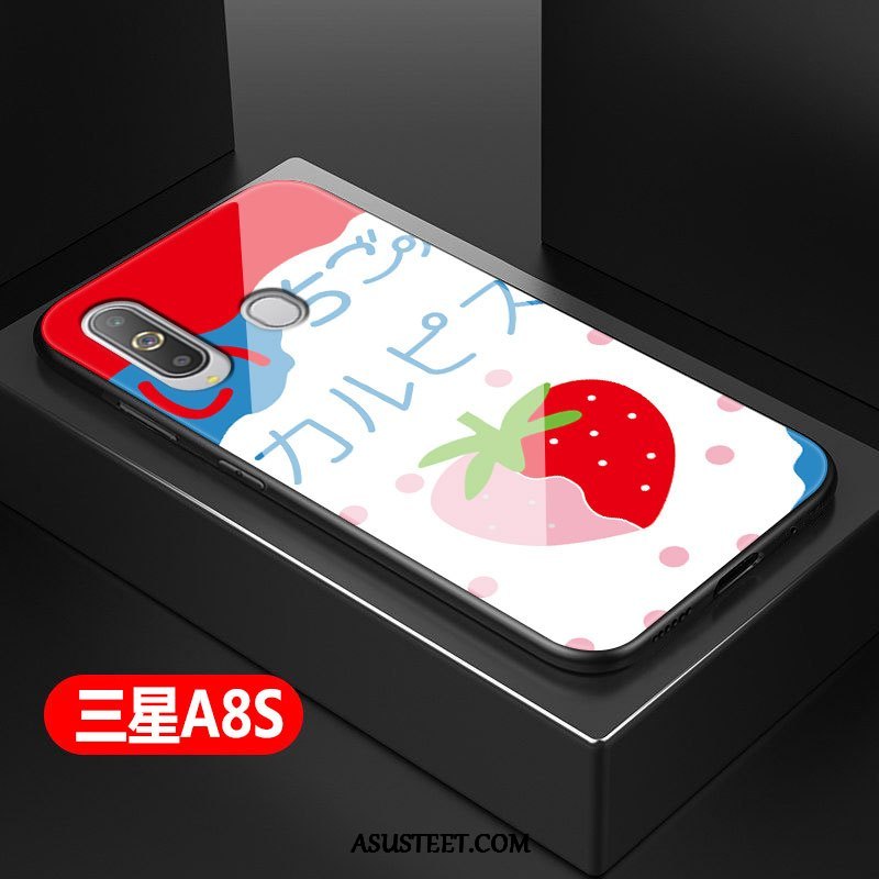 Samsung Galaxy A8s Kuoret Sarjakuva Lasi Punainen Tähti Yksinkertainen