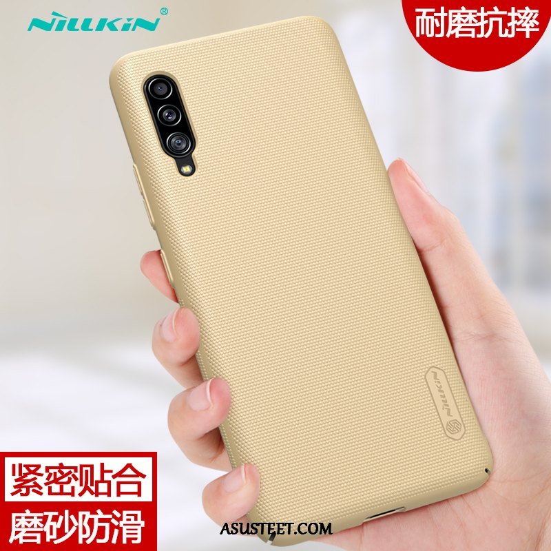 Samsung Galaxy A90 5g Kuoret Kuori Murtumaton Pesty Suede Kulta Punainen