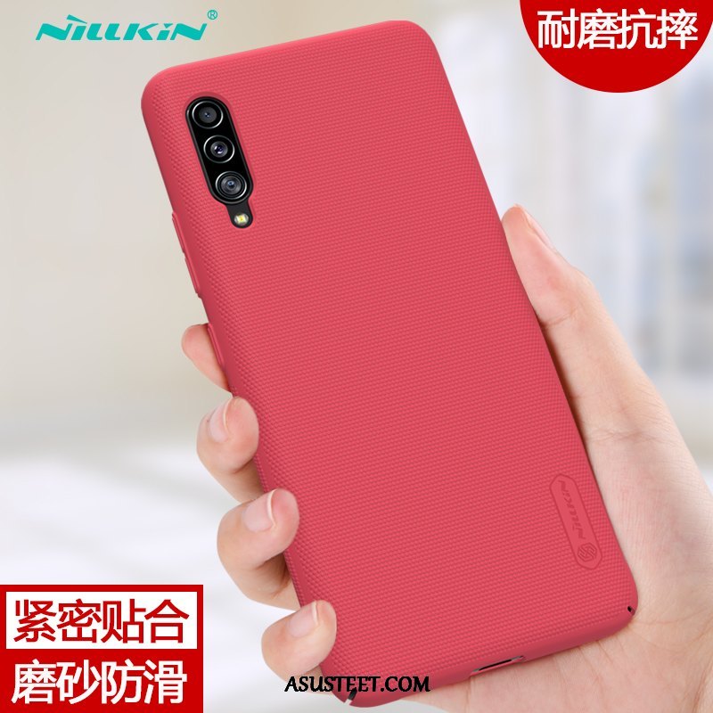 Samsung Galaxy A90 5g Kuoret Kuori Murtumaton Pesty Suede Kulta Punainen